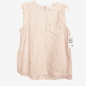 Caslon Pullover Blouse Linen Blend ~ Size S ~ NWT $59